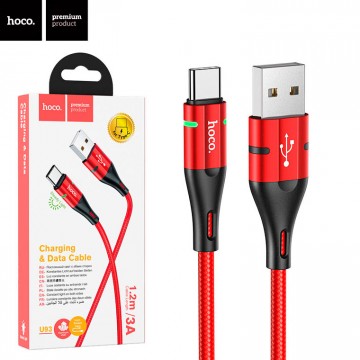 USB кабель Hoco U93 Shadow Type-C 1.2m красный в Одессе