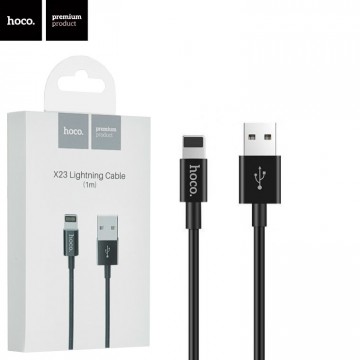 USB кабель Hoco X23 Skilled Lightning 1m черный в Одессе