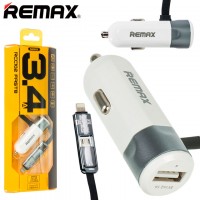Автомобильное зарядное устройство Remax Fast 8 RCC102 2in1 silver