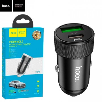 Автомобильное зарядное устройство Hoco Z32B PD + QC3.0 1USB 18W 4.5A black в Одессе