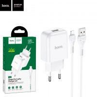 Сетевое зарядное устройство Hoco N2 1USB 2.1A Lightning white