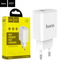 Сетевое зарядное устройство Hoco C61A 1USB 2.1A white