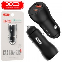 Автомобильное зарядное устройство XO CC20 2USB PD+QC3.0 3A 36W black