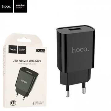 Сетевое зарядное устройство Hoco DC20A 1USB 2.1A black в Одессе