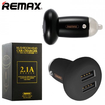 Автомобильное зарядное устройство Remax Mushroom-head RCC210 2USB 2.1A black в Одессе