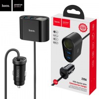 Автомобильное зарядное устройство Hoco Z35A 3USB 2.4A прикуриватель black