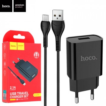 Сетевое зарядное устройство Hoco DC20A 1USB 2.1A micro-USB black в Одессе