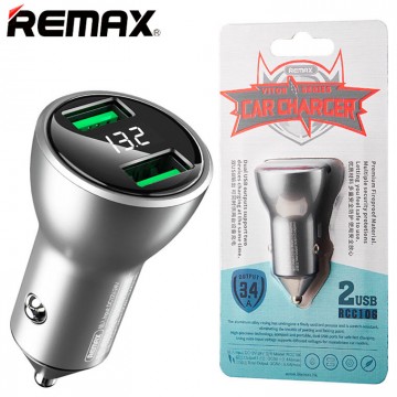 Автомобильное зарядное устройство Remax RCC106 2USB 3.4А silver в Одессе