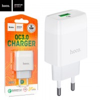 Сетевое зарядное устройство Hoco C72Q QC3.0 1USB 2A white