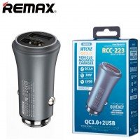 Автомобильное зарядное устройство Remax RCC223 2USB QC3.0 gray