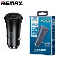 Автомобильное зарядное устройство Remax RCC223 2USB QC3.0 black