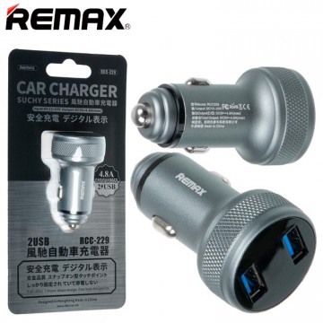 Автомобильное зарядное устройство Remax RCC229 2USB 4.8A gray в Одессе