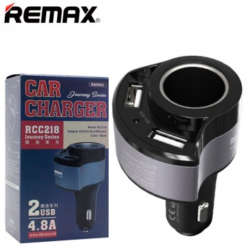 Автомобильное зарядное устройство Remax RCC218 2USB 4.8А прикуриватель black в Одессе