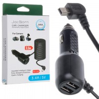 Автомобильное зарядное устройство V3 3.5м 2USB 3.5A mini-USB black