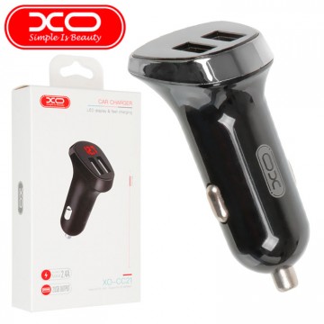 Автомобильное зарядное устройство XO CC21 2USB 2.4A black в Одессе