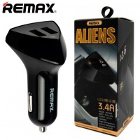 Автомобильное зарядное устройство Remax Aliens RCC208 2USB 3.4A black