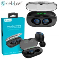 Bluetooth наушники с микрофоном Celebrat TWS-W8 черные