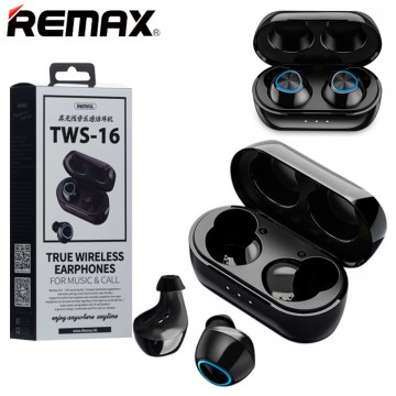 Bluetooth наушники с микрофоном Remax TWS-16 черные в Одессе