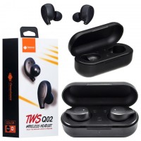 Bluetooth наушники с микрофоном DeepBass TWS Q02 черные