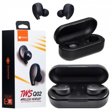 Bluetooth наушники с микрофоном DeepBass TWS Q02 черные в Одессе