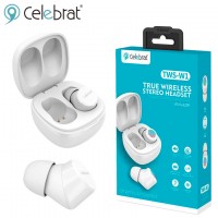 Bluetooth наушники с микрофоном Celebrat TWS-W1 белые