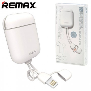 Чехол-зарядка Remax RC-A6 для наушников Apple AirPods белый в Одессе