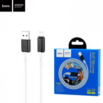 USB кабель Hoco X48 Soft micro USB 1m белый в Одессе