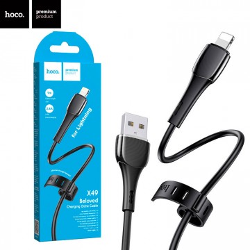 USB кабель Hoco X49 Beloved Lightning 1m черный в Одессе