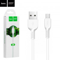 USB кабель Hoco X20 Flash micro USB 3m белый