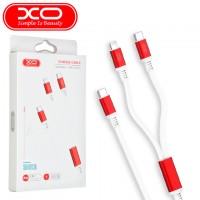 USB кабель XO NB136 2in1 Type-C to Lightning-Type-C 1m белый