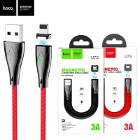 USB кабель Hoco U75 Blaze magnetic Lightning 1.2m красный