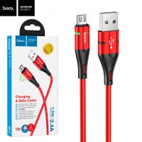 USB кабель Hoco U93 Shadow micro USB 1.2m красный