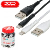 USB кабель XO NB-P153 Lightning 1m банка 30шт mix