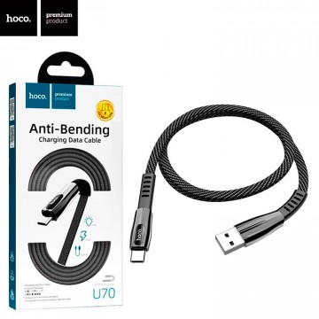 USB кабель Hoco U70 Splendor micro USB 1.2m темно-серый в Одессе