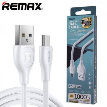 USB кабель Remax Lesu Pro RC-160m micro USB белый в Одессе