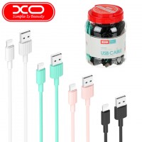 USB кабель XO NB-P156 Lightning 1m банка 30шт mix