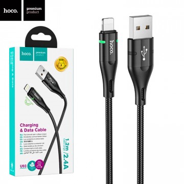 USB кабель Hoco U93 Shadow Lightning 1.2m черный в Одессе
