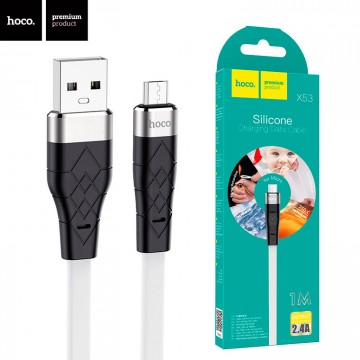 USB кабель Hoco X53 Angel micro USB 1m белый в Одессе