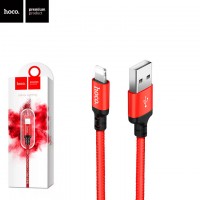 USB кабель Hoco X14 Times Lightning 1m красный