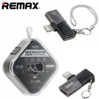 Переходник Remax RL-LA09i Double Lightning черный