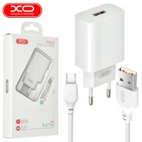 Сетевое зарядное устройство XO L53 1USB 2A micro-USB white