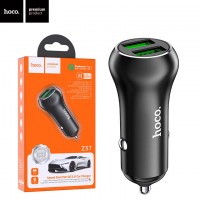 Автомобильное зарядное устройство Hoco Z37 QC3.0 2USB black