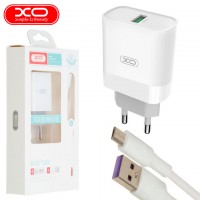 Сетевое зарядное устройство XO L63 QC3.0 1USB 15W micro-USB white