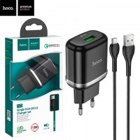 Сетевое зарядное устройство Hoco N3 QC3.0 1USB 3A micro-USB black