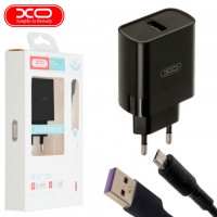 Сетевое зарядное устройство XO L63 QC3.0 1USB 15W micro-USB black