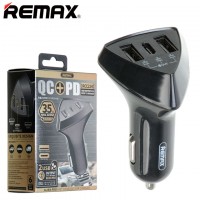 Автомобильное зарядное устройство Remax RCC214 PD QC 3.0 2USB 3.1A black