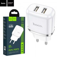 Сетевое зарядное устройство Hoco N4 2USB 2.4A white