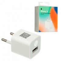 Сетевое зарядное устройство iPhone X A45 MD814CH A 1USB 5W high copy