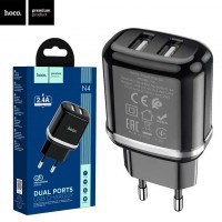 Сетевое зарядное устройство Hoco N4 2USB 2.4A black