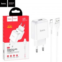 Сетевое зарядное устройство Hoco N2 1USB 2.1A Type-C white